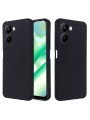 Предпазен устойчив на надраскване силиконов гръб с каишка за Realme C33 - черен