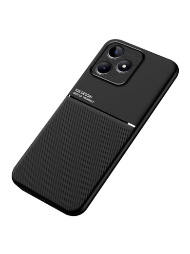 Гръб с покритие от еко кожа за Realme C51 - черен
