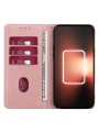 Калъф от еко кожа тип портмоне за Realme C55 - розово злато