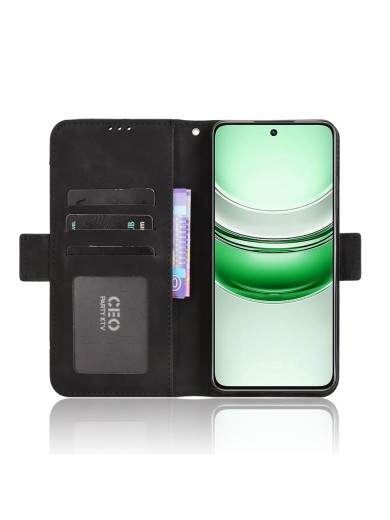 Калъф от еко кожа тип портмоне за Realme C73 - черен