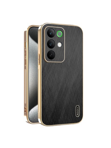 Предпазен удароустойчив гръб с галванизирана рамка за Realme C85 Pro - черен