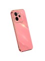 Предпазен удароустойчив гръб с галванизирана рамка за Realme GT 7 Pro - червен