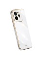 Предпазен удароустойчив гръб с галванизирана рамка за Realme GT 7 Pro - бял