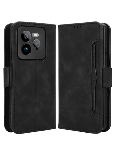 Калъф от еко кожа тип портмоне за Realme GT 7 Pro - черен Калъф от еко кожа тип портмоне за Realme GT 7 Pro - черен