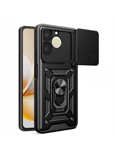 Удароустойчив предпазен гръб за Realme Narzo 80 Lite - черен Удароустойчив предпазен гръб за Realme Narzo 80 Lite - черен