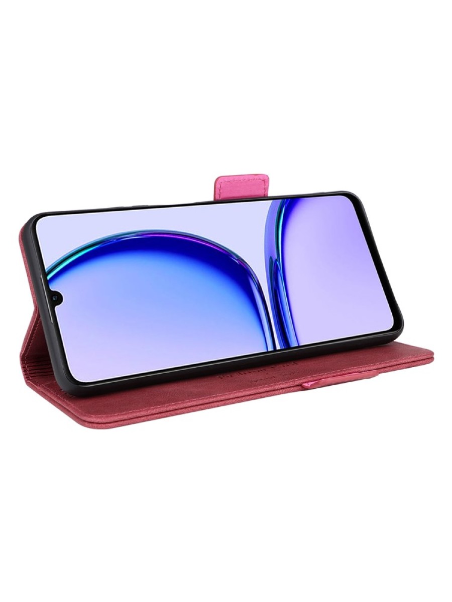 Предпазен калъф от еко кожа за Realme Narzo N53 - розов