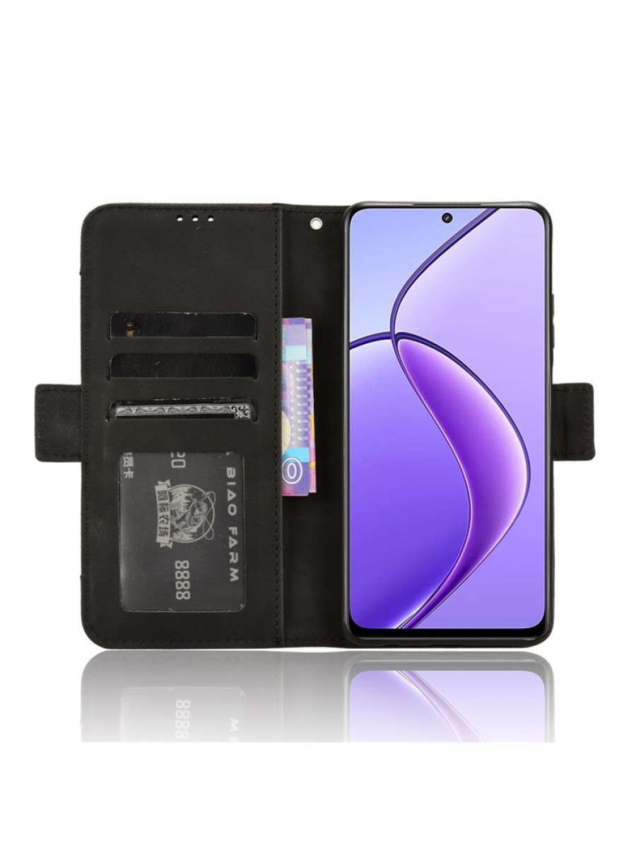 Калъф от еко кожа тип портмоне за Realme Narzo N65 - черен