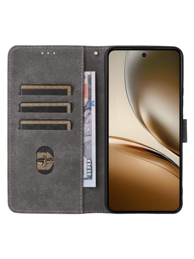 Калъф от еко кожа тип портмоне с RFID блокиране за Realme Neo7x - черен