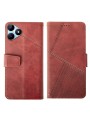 Калъф от еко кожа тип портмоне за Realme Note 50 - червен