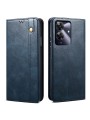 Калъф от еко кожа тип портмоне за Realme Note 60 - син