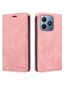 Калъф от еко кожа тип портмоне с RFID  блокираща технология за Realme Note 60x - розов