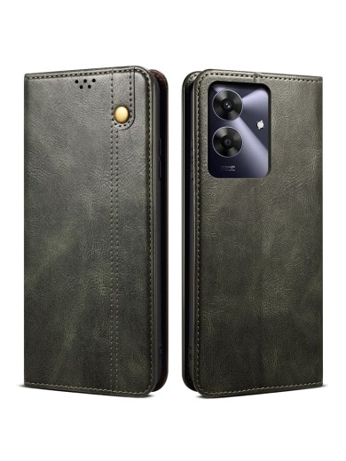 Калъф от еко кожа тип портмоне за Realme Note 60x - зелен Калъф от еко кожа тип портмоне за Realme Note 60x - зелен