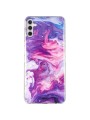 Предпазен удароустойчив гръб с мраморни шарки за Samsung Galaxy A04s - лилав