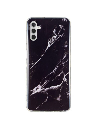 Предпазен удароустойчив гръб с мраморни шарки за Samsung Galaxy A04s - черен Предпазен удароустойчив гръб с мраморни шарки за Samsung Galaxy A04s - черен