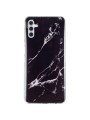 Предпазен удароустойчив гръб с мраморни шарки за Samsung Galaxy A04s - черен