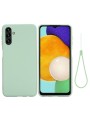 Предпазен удароустойчив силиконов гръб с каишка за Samsung Galaxy A04s - зелен