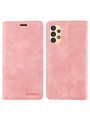 Калъф от еко кожа тип портмоне с RFID  блокираща технология за Samsung Galaxy A04s - розов