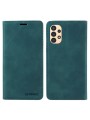 Калъф от еко кожа тип портмоне с RFID  блокираща технология за Samsung Galaxy A04s - зелен