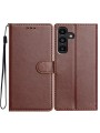 Калъф от еко кожа, тип портмоне за Samsung Galaxy A04s - кафяв