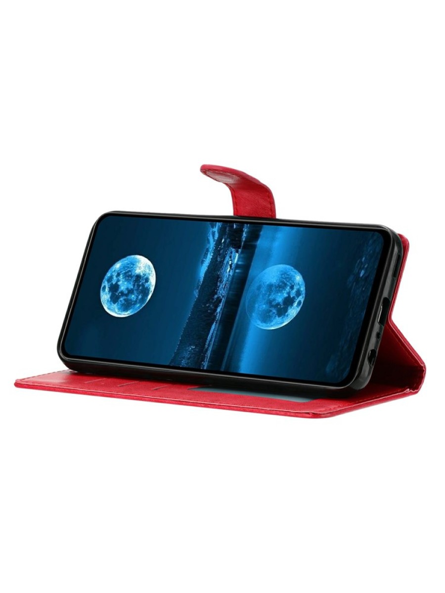 Калъф от еко кожа, тип портмоне за Samsung Galaxy A04s - розов
