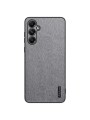 Удароустойчив гръб от еко кожа  с дървесна текстура за Samsung Galaxy A05s - сив