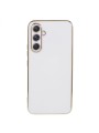 Предпазен гръб с галванично покритие за Samsung Galaxy A05s - бял