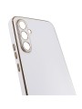 Предпазен гръб с галванично покритие за Samsung Galaxy A05s - бял