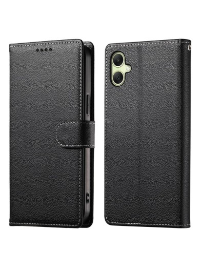 Калъф от еко кожа тип портмоне за Samsung Galaxy A06 - черен