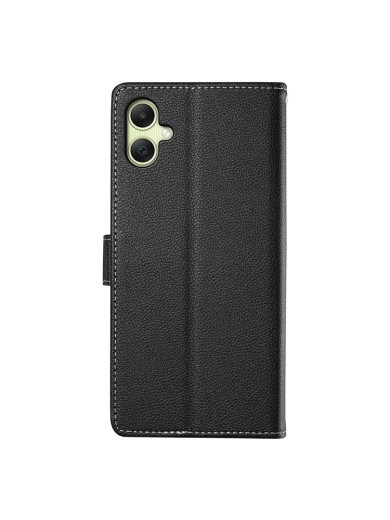 Калъф от еко кожа тип портмоне за Samsung Galaxy A06 - черен