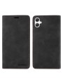 Калъф от еко кожа тип портмоне с RFID  блокираща технология за Samsung Galaxy A07 4G - черен