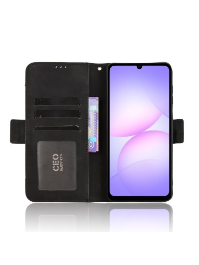 Калъф от еко кожа тип портмоне за Samsung Galaxy A07 4G - черен