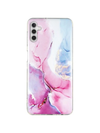 Предпазен удароустойчив гръб с мраморни шарки за Samsung Galaxy A13 - розов и син Предпазен удароустойчив гръб с мраморни шарки за Samsung Galaxy A13 - розов и син
