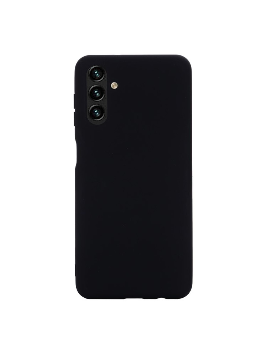 Предпазен удароустойчив силиконов гръб с каишка за Samsung Galaxy A13 - черен