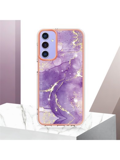 Предпазен удароустойчив гръб с цветни шарки за Samsung Galaxy A15 5G - лилав Предпазен удароустойчив гръб с цветни шарки за Samsung Galaxy A15 5G - лилав