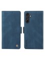 Калъф от еко кожа тип портмоне за Samsung Galaxy A15 5G - син