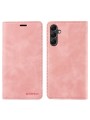 Калъф от еко кожа тип портмоне с RFID  блокираща технология за Samsung Galaxy A15 5G - розов