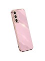 Предпазен удароустойчив гръб с галванизирана рамка за Samsung Galaxy A15 - лилав