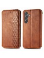 Калъф от еко кожа тип портмоне за Samsung Galaxy A15 - кафяв
