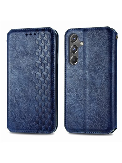 Калъф от еко кожа тип портмоне за Samsung Galaxy A15 - син Калъф от еко кожа тип портмоне за Samsung Galaxy A15 - син