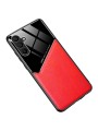 Предпазен гръб с покритие от еко кожа за Samsung Galaxy A16 5G - червен