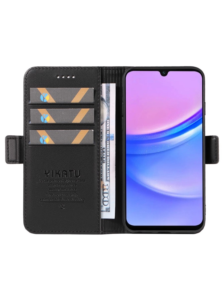 Калъф от еко кожа тип портмоне за Samsung Galaxy A16 5G - черен