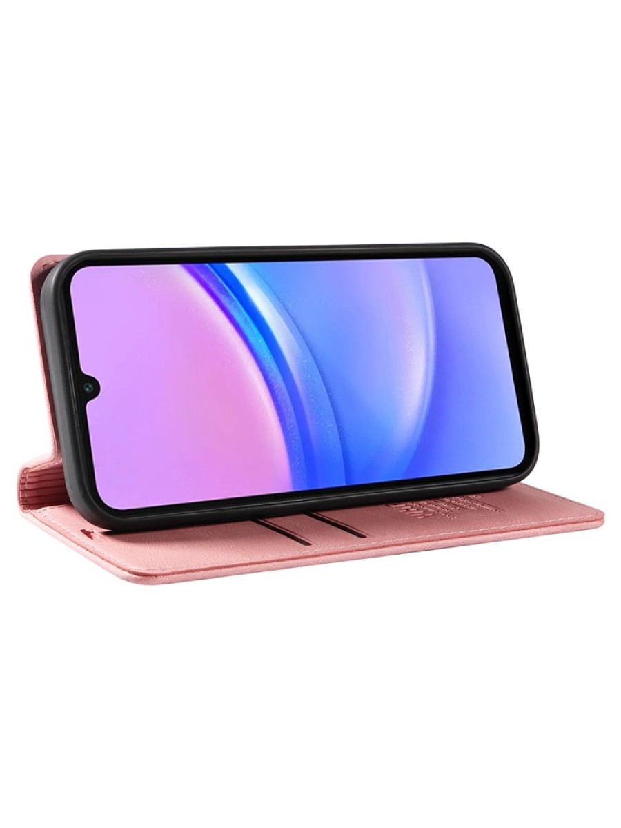 Калъф от еко кожа тип портмоне за Samsung Galaxy A16 5G - розов