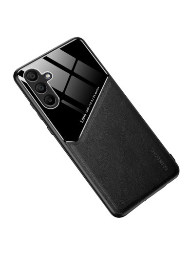 Предпазен гръб с покритие от еко кожа за Samsung Galaxy A16 - черен
