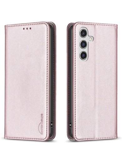 Калъф от еко кожа тип портмоне за Samsung Galaxy A16 - розов