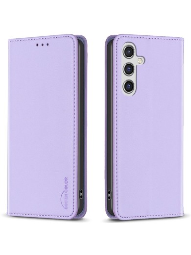 Калъф от еко кожа тип портмоне за Samsung Galaxy A16 - лилав