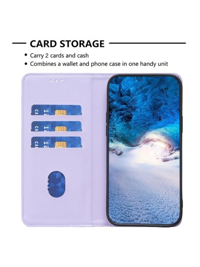 Калъф от еко кожа тип портмоне за Samsung Galaxy A16 - лилав