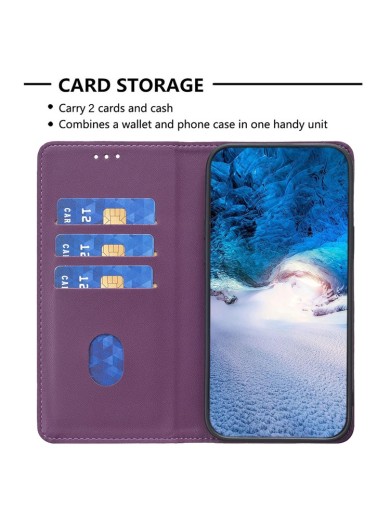 Калъф от еко кожа тип портмоне за Samsung Galaxy A16 - лилав