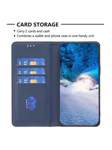 Калъф от еко кожа тип портмоне за Samsung Galaxy A16 - син