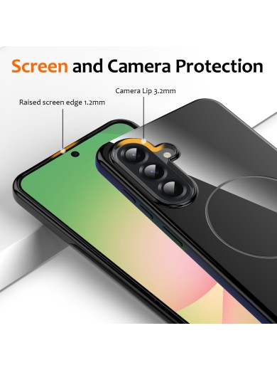 Предпазен гръб съвместим с MagSafe за Samsung Galaxy A17 - черен