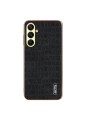 Предпазен гръб от еко кожа с крокодилски шарки за Samsung Galaxy A17 - черен